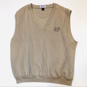 Snake Eyes Apparel men’s Sweater Vest. Sz L tan